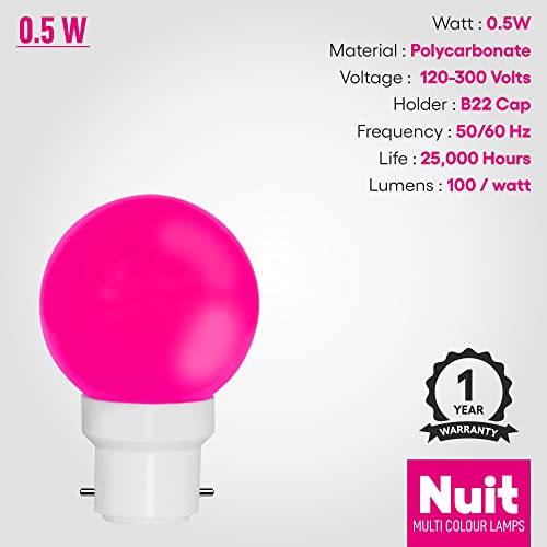 FYBROS Nuit-Lamp Pink 0.5 Watt