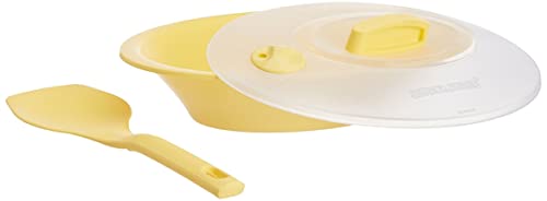 Signoraware Plastic Round Dinner Set (Lemon Yellow) - 23 Pieces - Image 4