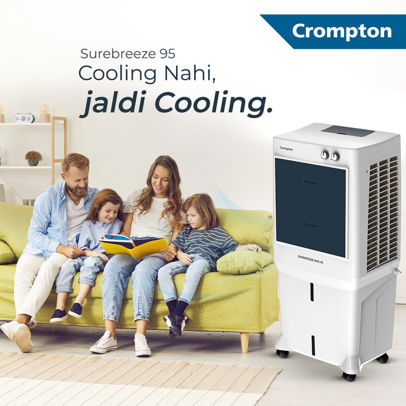 Crompton 95 L Desert Air Cooler (Blue, White, ACGC-SUREBREEZE 95) - Image 2