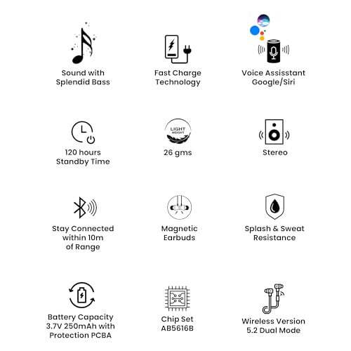 tunez R04 Neckbands: in Ear