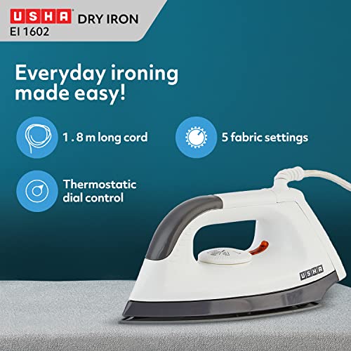 Usha EI 1602 1000-Watt Lightweight Dry Iron (multi-colour) - Image 6