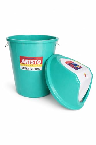ARISTO Plastic Swing-Lid Garbage Waste Dustbin 32 L, (Green) - Image 4