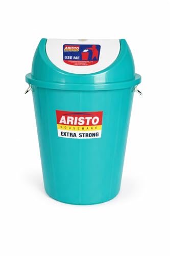ARISTO Plastic Swing-Lid Garbage Waste Dustbin 32 L, (Green) - Image 5