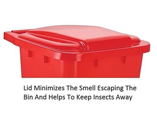 ARISTO Plastic Pedal Garbage Waste Dustbin 45 LTR RED/RED (COMBO) - Image 4