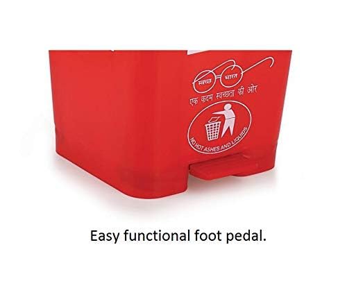 ARISTO Plastic Pedal Garbage Waste Dustbin 45 LTR RED/RED (COMBO) - Image 5