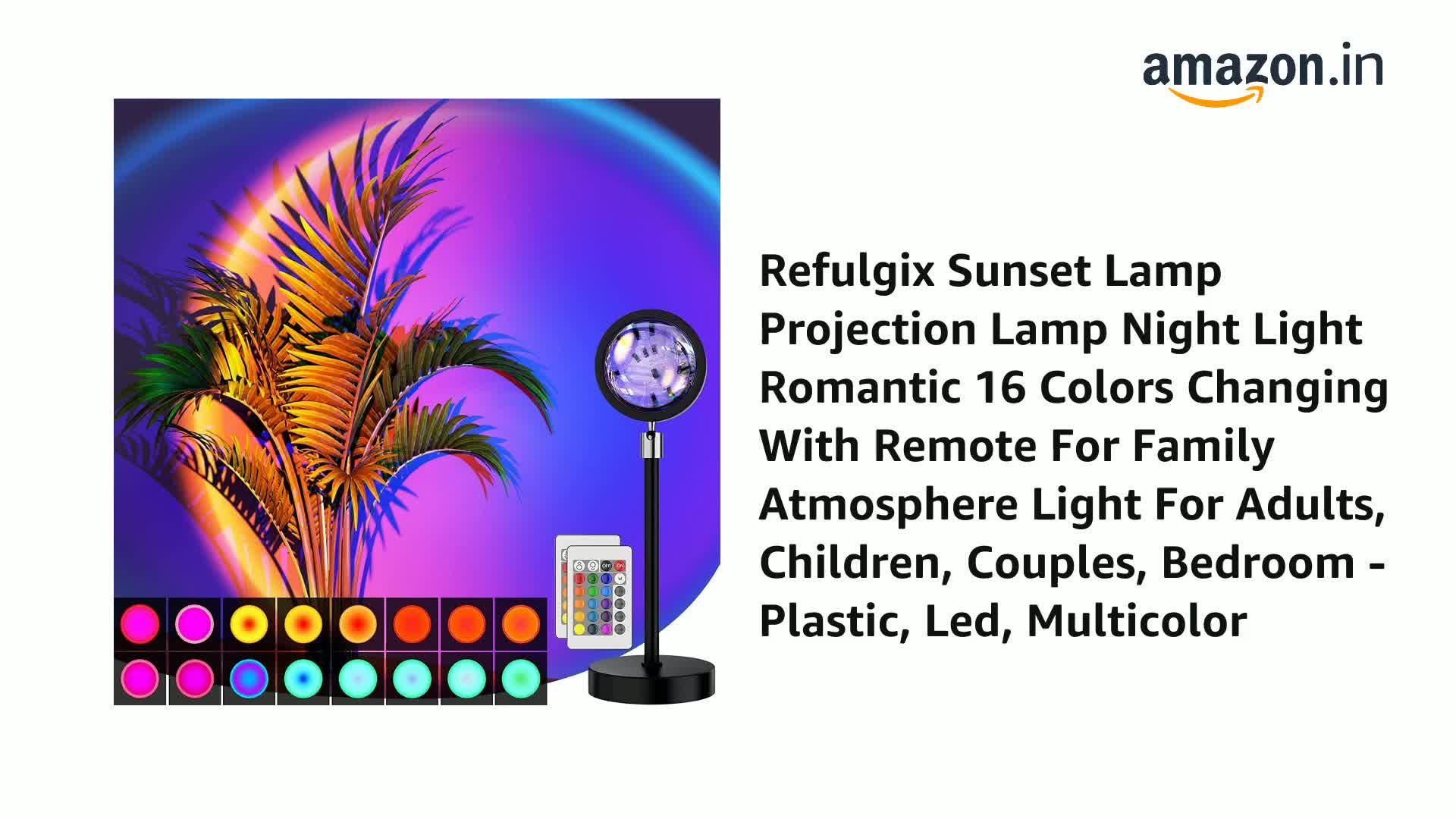 REFULGIX 16-Color 360° Rotating Sunset