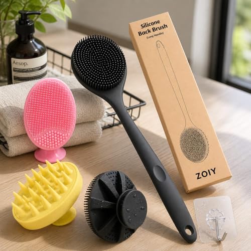 4-in-1 Silicone Bath Brush Set