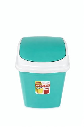 Aristo Plastic Small Swing Dustbin 9 Ltr (Green) - Image 3