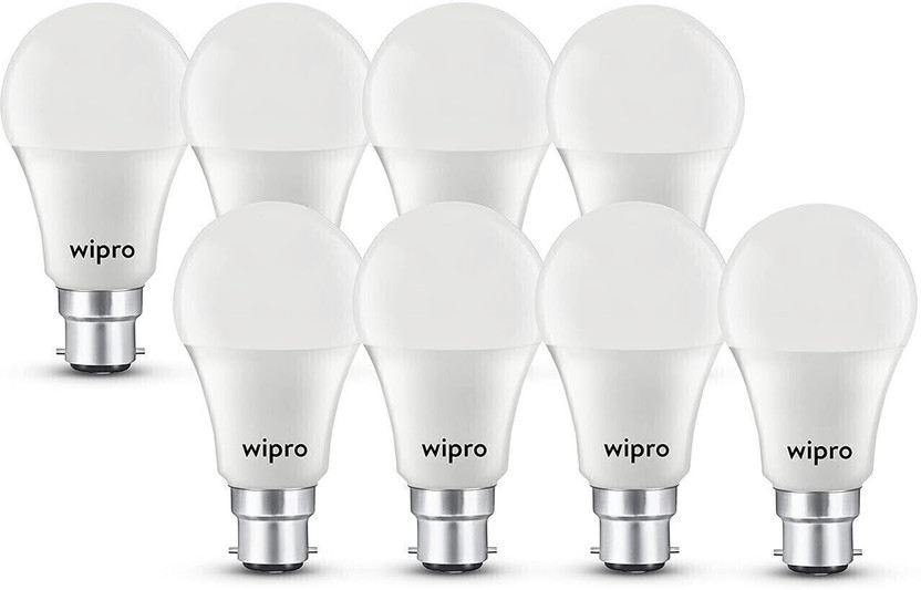 WIPRO 10 W Basic Standard B22 LED Bulb (White, Pack of 8) - Image 2