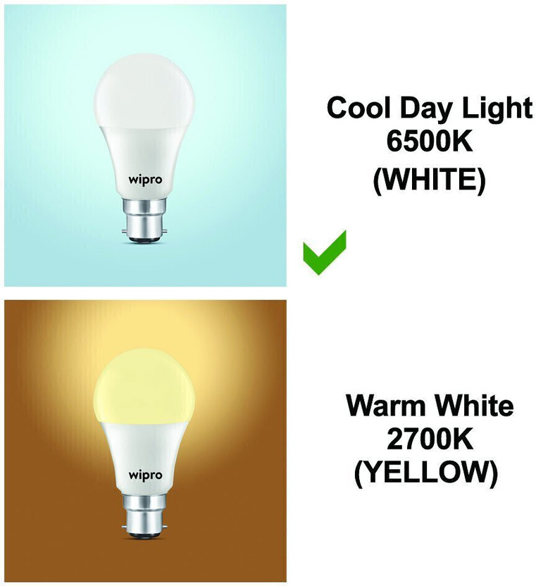 WIPRO 10 W Basic Standard B22 LED Bulb (White, Pack of 8) - Image 4