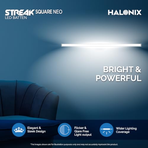 Halonix 20W 4Ft Streak Square cool White pack of 6, Cool day Light - Image 4