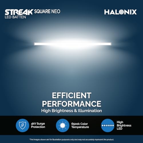 Halonix 20W 4Ft Streak Square cool White pack of 6, Cool day Light - Image 5
