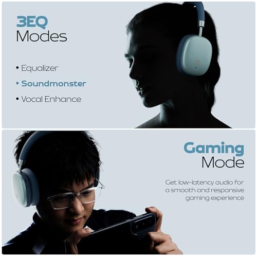 Zebronics Wireless Headphones, Hybrid ANC