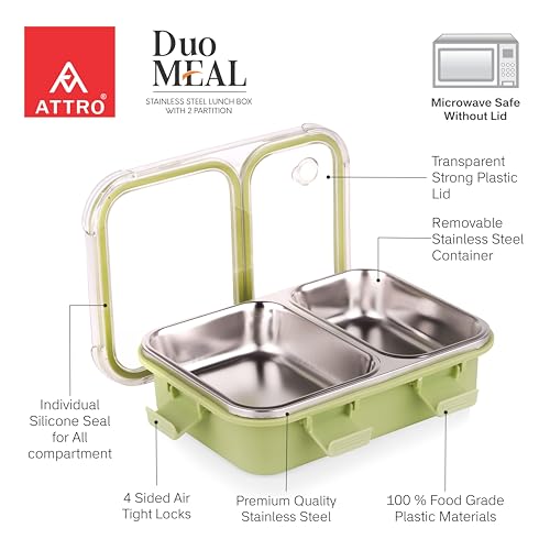 ATTRO Duo Meal Stainless Steel