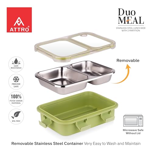 ATTRO Duo Meal Stainless Steel