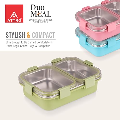 ATTRO Duo Meal Stainless Steel