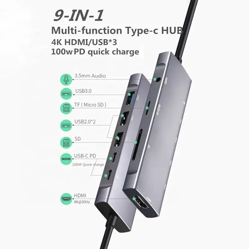 Technoview USB-C Hub Dock 9-in-1
