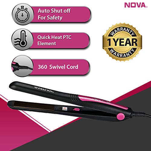 Nova NHS - 840 Selfie Hair Straightener for Women (Pink) - Image 4