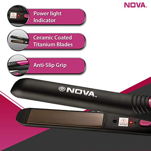 Nova NHS - 840 Selfie Hair Straightener for Women (Pink) - Image 6