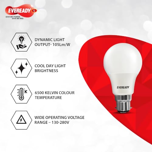 Eveready Base B22D 7-Watt LED Bulb (Cool Day Light) - Image 5