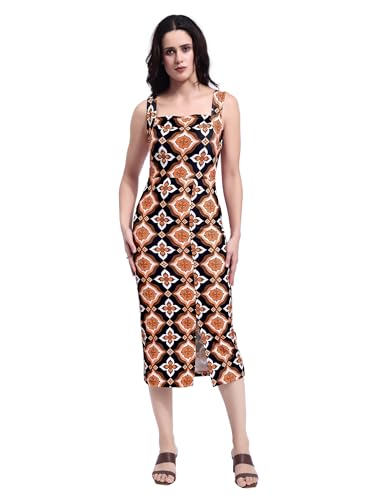 PURVAJA Women’s Bodycon Midi Dress