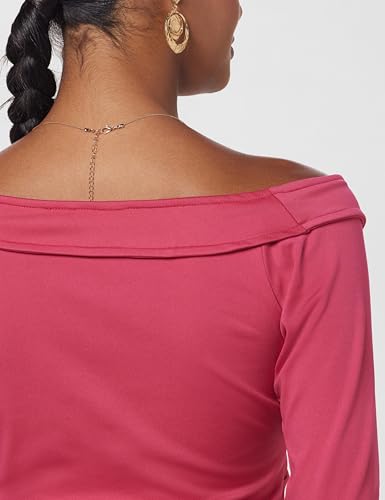 Athena Lifestyle Fuchsia Regular Sleeves Solid Party Top - Image 6