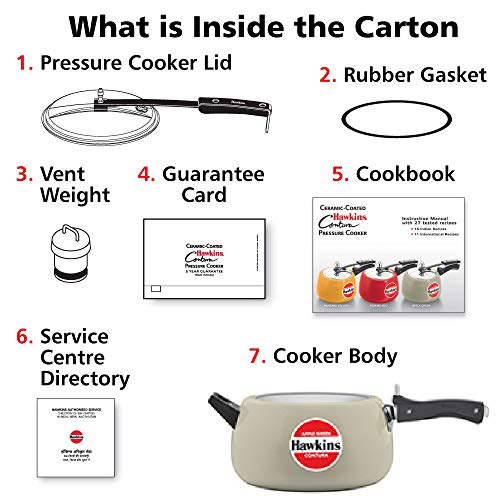 Hawkins Ceramic- Coated Contura 5L Green Apple Pressure Cooker - Image 7