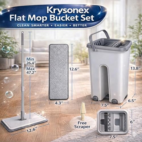 Flat Mop with Bucket