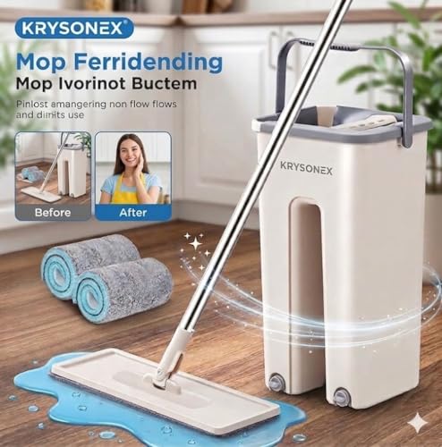 Flat Mop with Bucket