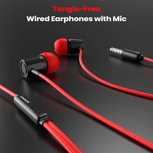Kratos E02 Red Wired Earphones