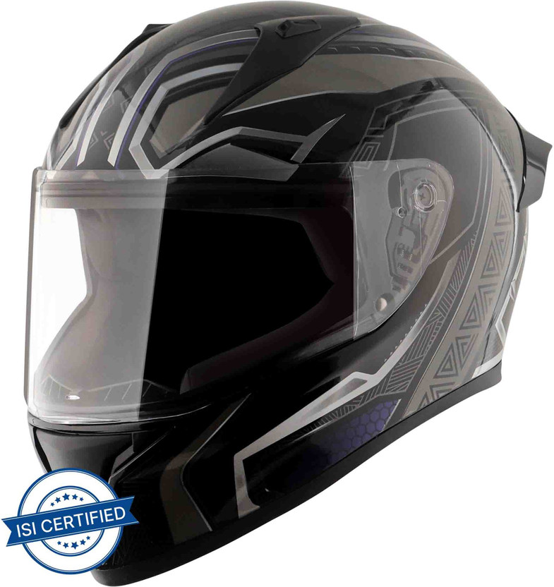 VEGA Bolt Marvel Black Panther Edition Motorbike Helmet (Black Si...more