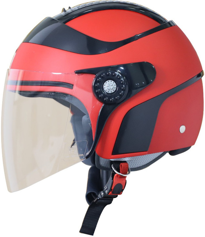 Steelbird SB-29 Case Motorbike Helmet (MAT RED WITH BLACK) - Image 2
