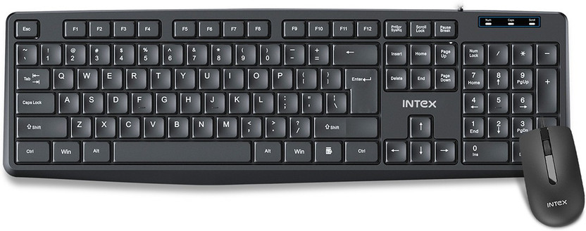 Intex KB+MS Combo (Genie) Wired USB Standard Multi-device Keyboar...more