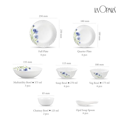 La Opala Opal Glass Crockery