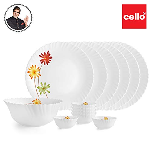 Cello Opalware Dazzle Margarita Dinner Set, 19pcs, White - Image 4