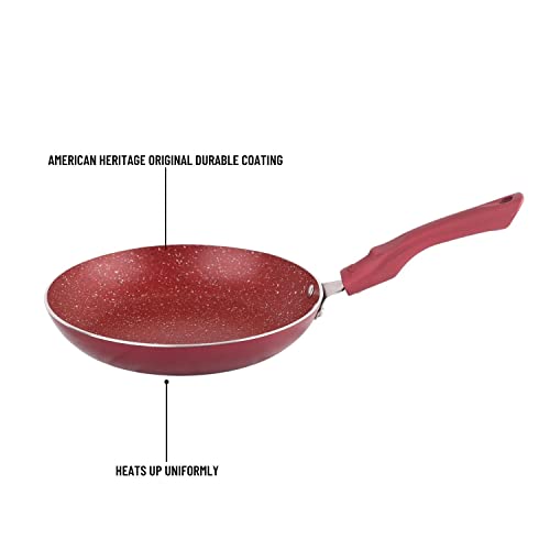 Cello Crown Induction Base Taper Fry Pan 22cm, Maroon (Aluminium) - Image 5