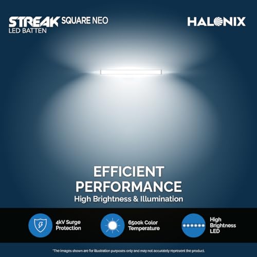Halonix 5W 1Ft Streak Square cool White pack of 2, Cool day Light - Image 3