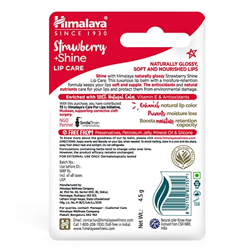 Himalaya Herbals Strawberry Shine Lip Care, 4.5g - Image 3