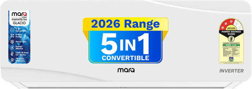 MarQ by Flipkart 2026 Model 1 Ton 3 Star Split Inverter 5-in-1 Co...more