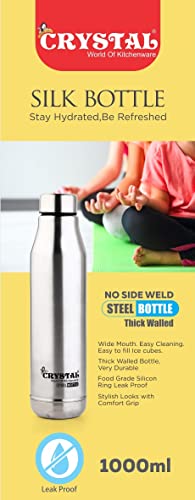 Crystal Silk Stainless Steel Water Bottle -1000 ml (Pack of 1) - Image 5