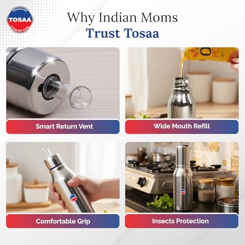 TOSAA Stainless Steel Oil Can