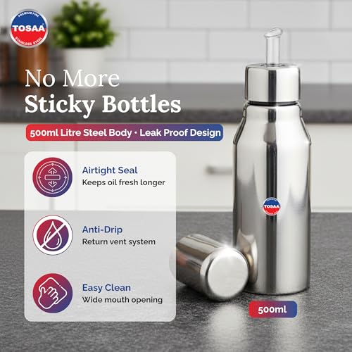 TOSAA Stainless Steel Oil Can
