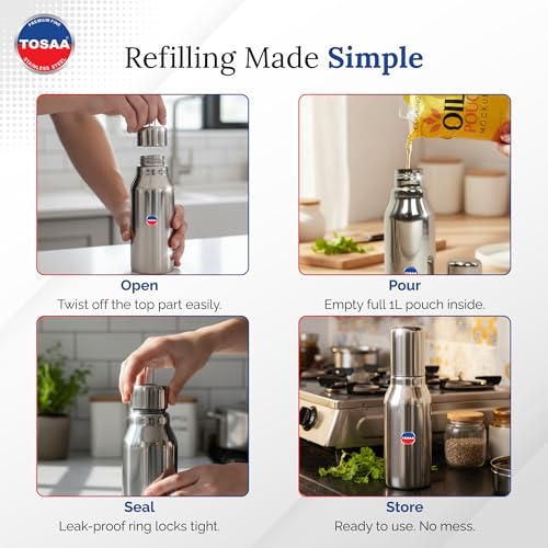 TOSAA Stainless Steel Oil Can
