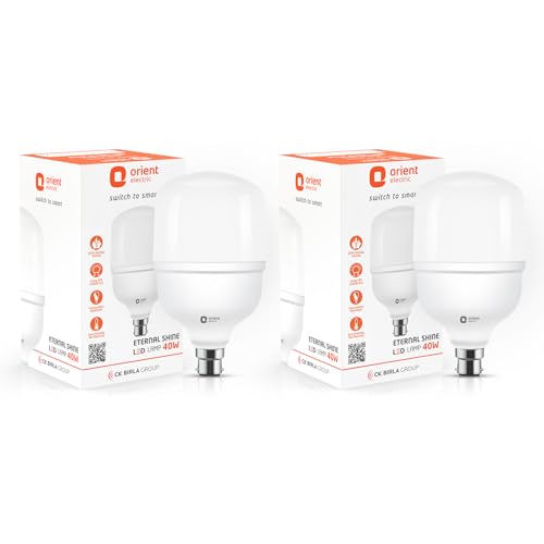 Orient Electric Eternal Shine LED Bulb 40W, B22d Cap, 6500K (Pack of 2)