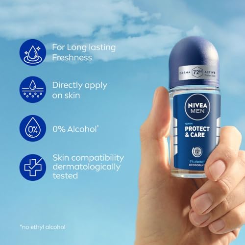 NIVEA Men Fresh Woody Protect And Care Roll On, 50Ml, Pack Of 1 - Image 4