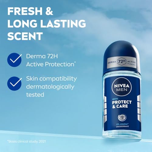 NIVEA Men Fresh Woody Protect And Care Roll On, 50Ml, Pack Of 1 - Image 5
