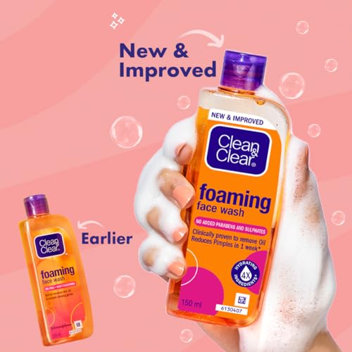 Clean & Clear Foaming Facewash for Oily Skin, Brown, 240ml - Image 4