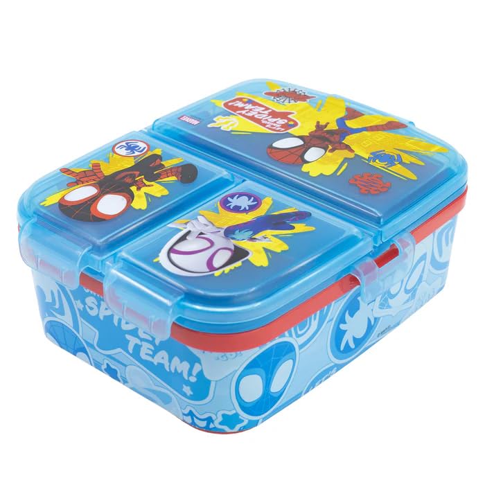 STRIDERS XL Multi Compartment Rectangular Sandwich Box Spidey and Friends