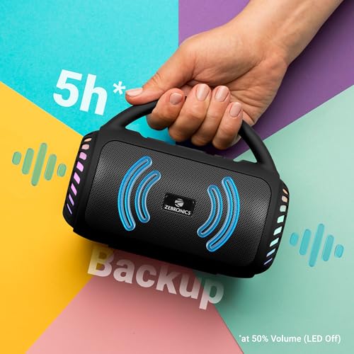 ZEBRONICS Portable Bluetooth Speaker, 8W
