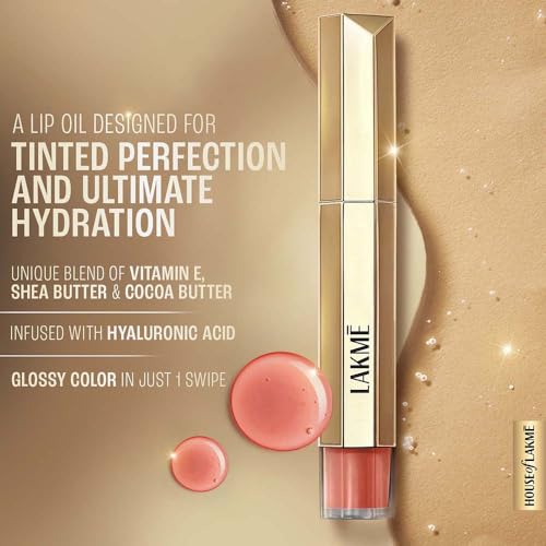 LAKMÉ 9to5 Overtime Shine Tinted Lip Oil - Pink Bloom 5.3ml - Image 5